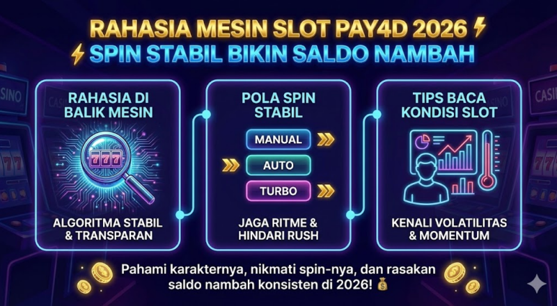 Rahasia Mesin Slot Pay4D 2026 ⚡ Spin Stabil Bikin Saldo Nambah