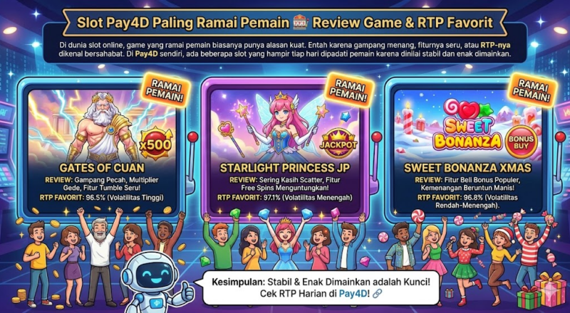 Slot Pay4D Paling Ramai Pemain 🎰 Review Game & RTP Favorit